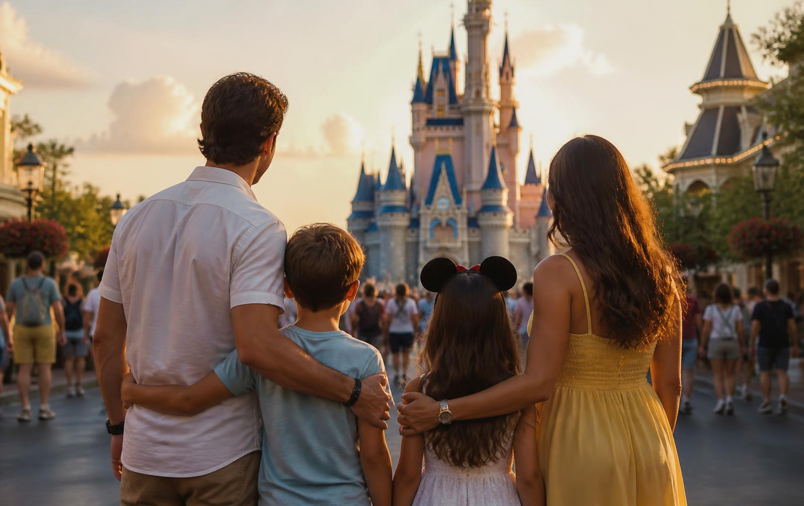 Família brasileira planejando viagem para os Estados Unidos